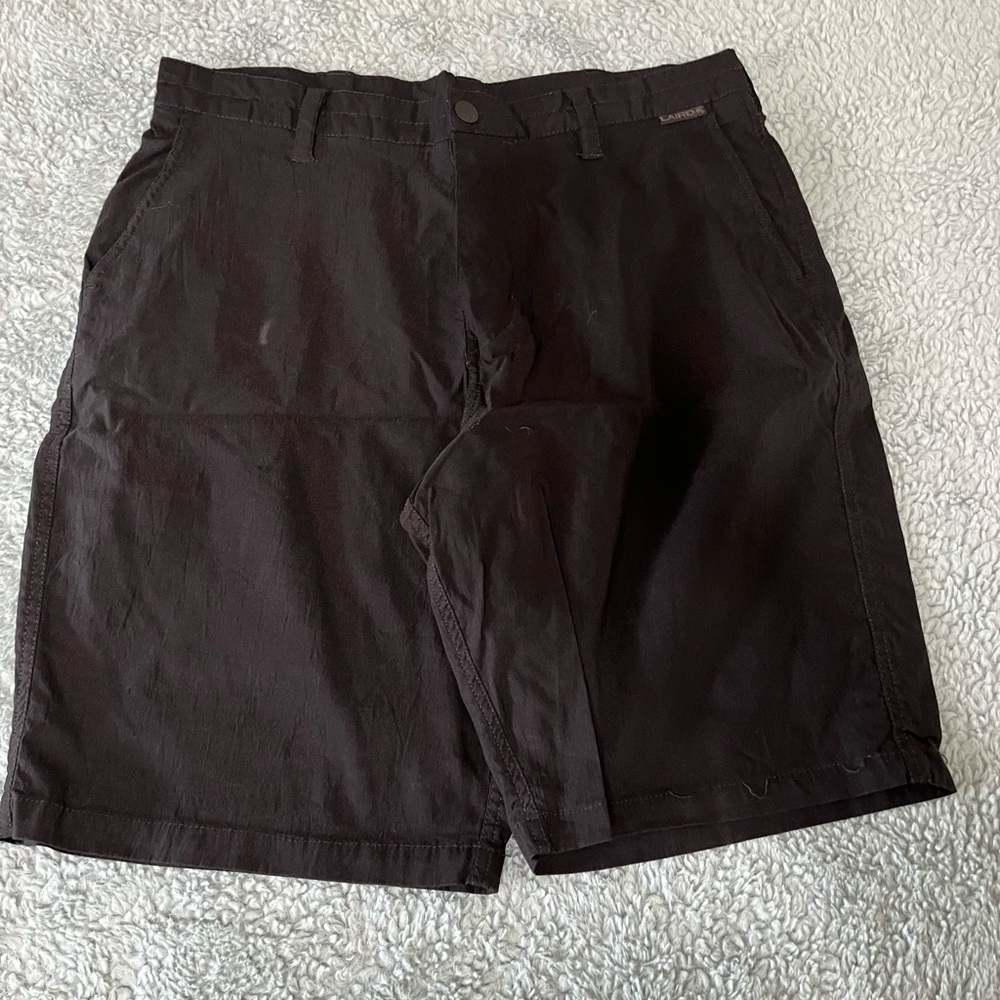 Laird Hamilton surf brand chino shorts Size 33 black zip pockets,
